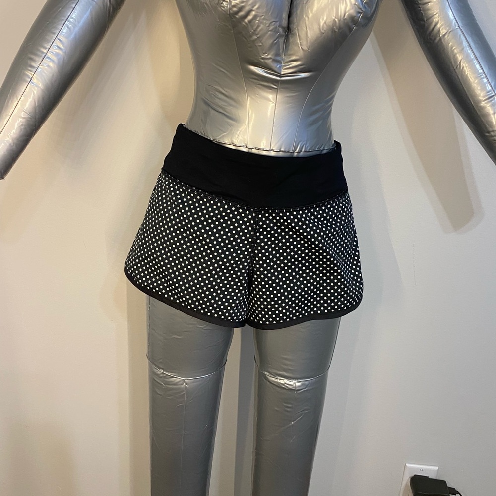 Lululemon Chic Black and White Polka Dot Shorts